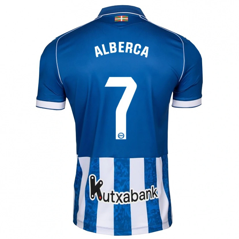 DanxenキッズIñaki Alberca#7青 白 黒ホームシャツ2026/27ジャージーユニフォーム