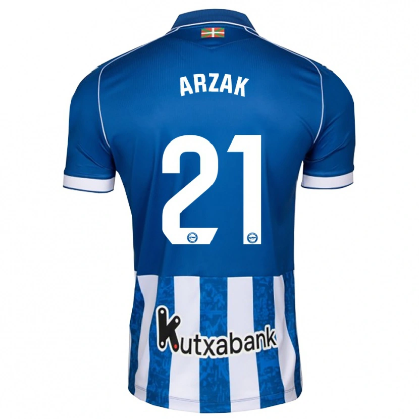 DanxenキッズAndoni Arzak#21青 白 黒ホームシャツ2026/27ジャージーユニフォーム