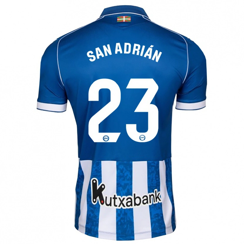 DanxenキッズMarta San Adrián#23青 白 黒ホームシャツ2026/27ジャージーユニフォーム