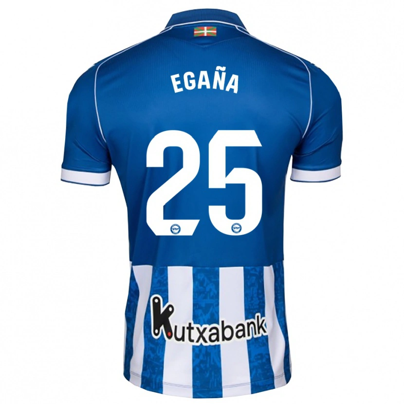 DanxenキッズEider Egaña#25青 白 黒ホームシャツ2026/27ジャージーユニフォーム