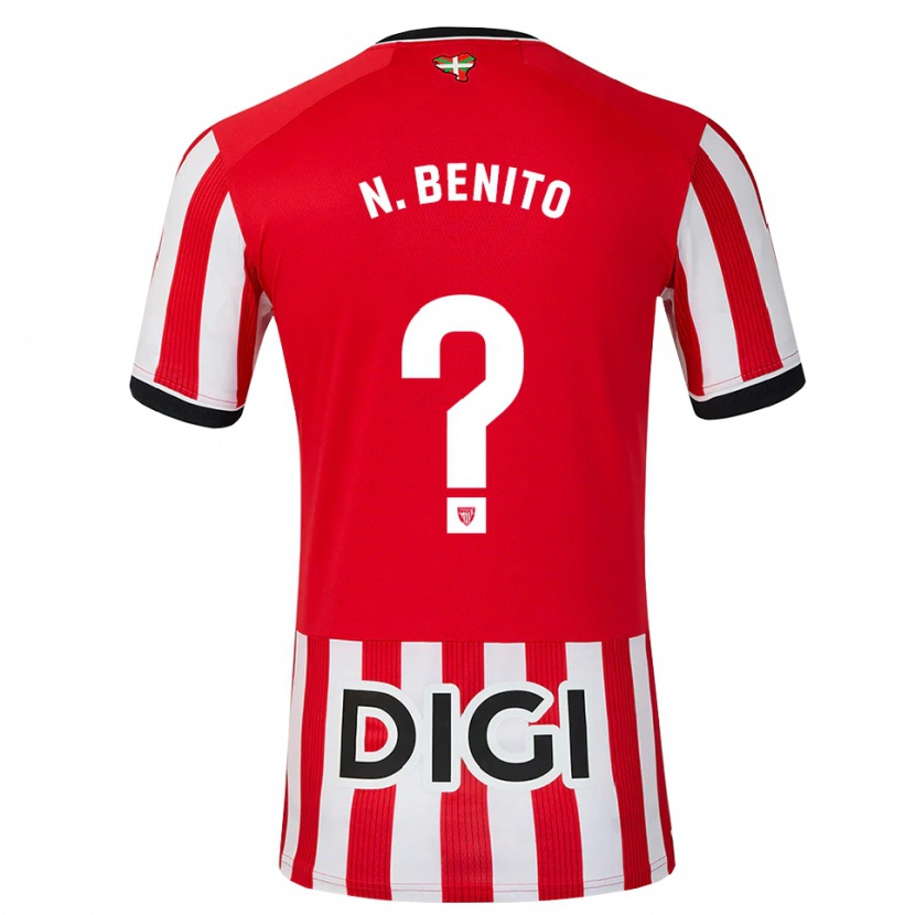 DanxenキッズNerea Benito Zaldibar#0赤 黒 白ホームシャツ2026/27ジャージーユニフォーム
