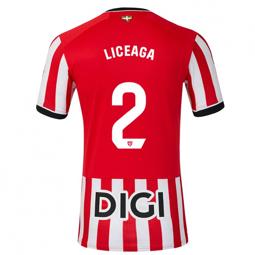 DanxenキッズUrko Liceaga#2赤 黒 白ホームシャツ2026/27ジャージーユニフォーム