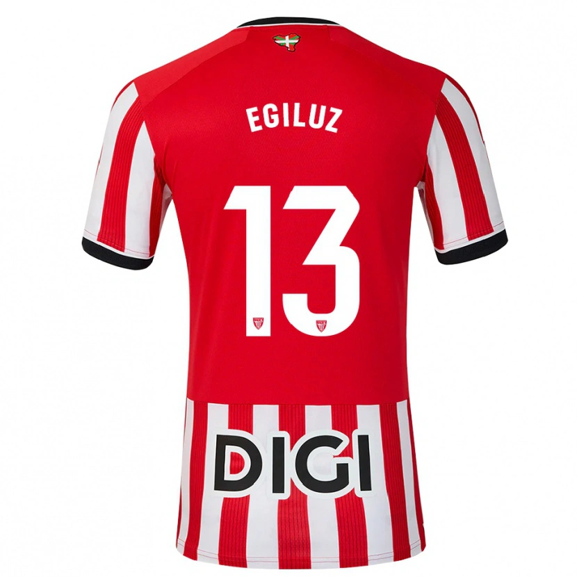 DanxenキッズUnai Egiluz#13赤 黒 白ホームシャツ2026/27ジャージーユニフォーム