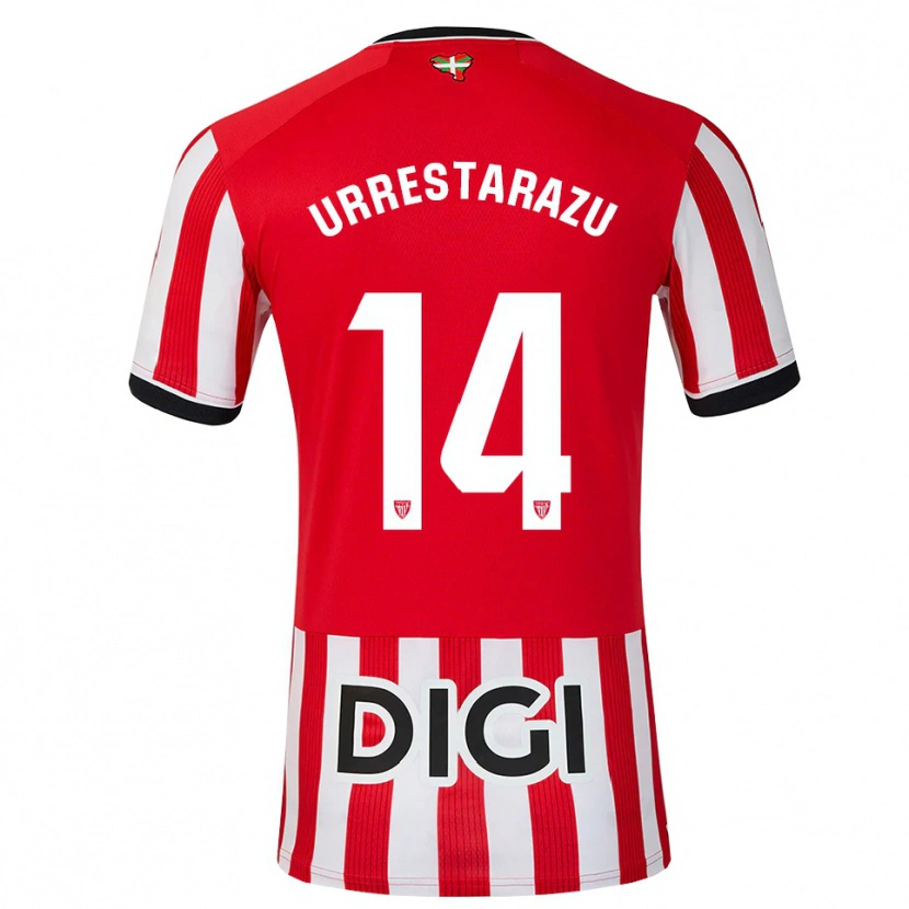 DanxenキッズMikel Urrestarazu#14赤 黒 白ホームシャツ2026/27ジャージーユニフォーム