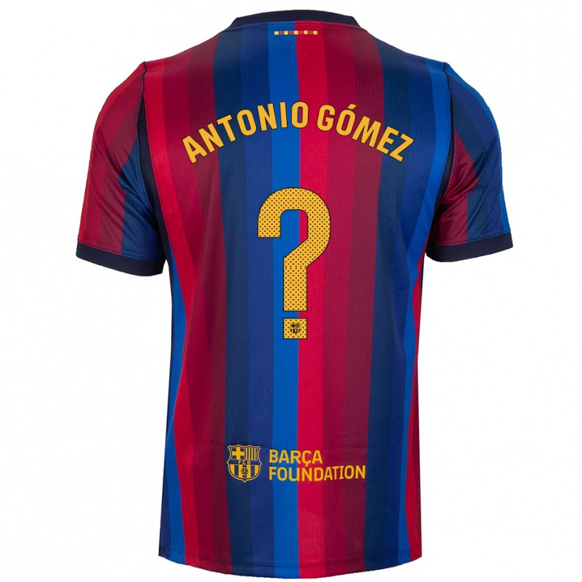DanxenキッズAntonio Gómez#0ロイヤルブルー 赤 黄ホームシャツ2026/27ジャージーユニフォーム