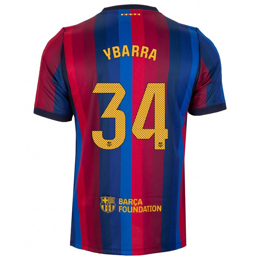 DanxenキッズJuan Ybarra#34ロイヤルブルー 赤 黄ホームシャツ2026/27ジャージーユニフォーム