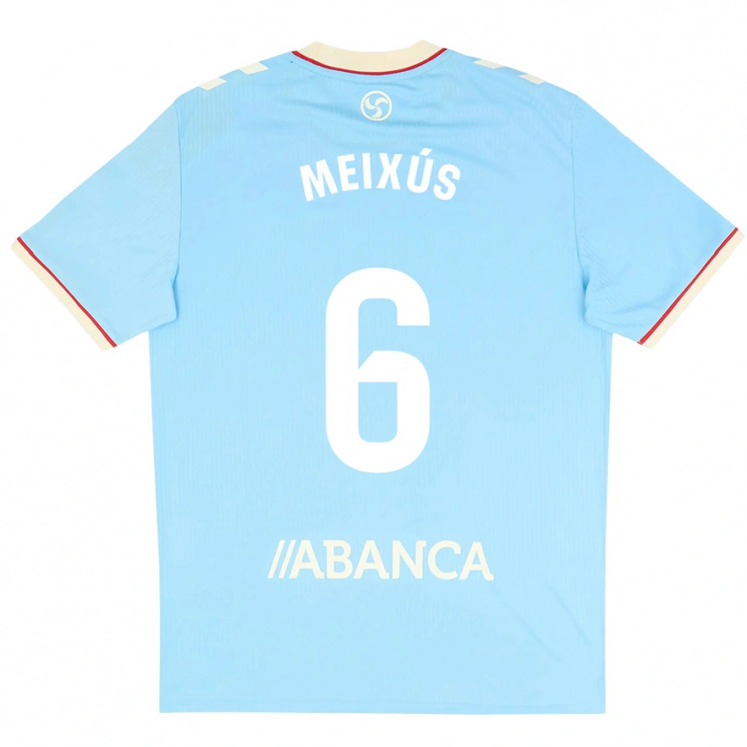 DanxenキッズPablo Meixús#6スカイブルー 白 赤ホームシャツ2026/27ジャージーユニフォーム