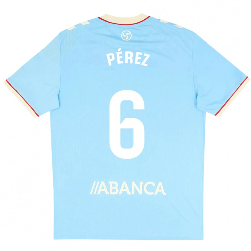 DanxenキッズElena Pérez#6スカイブルー 白 赤ホームシャツ2026/27ジャージーユニフォーム