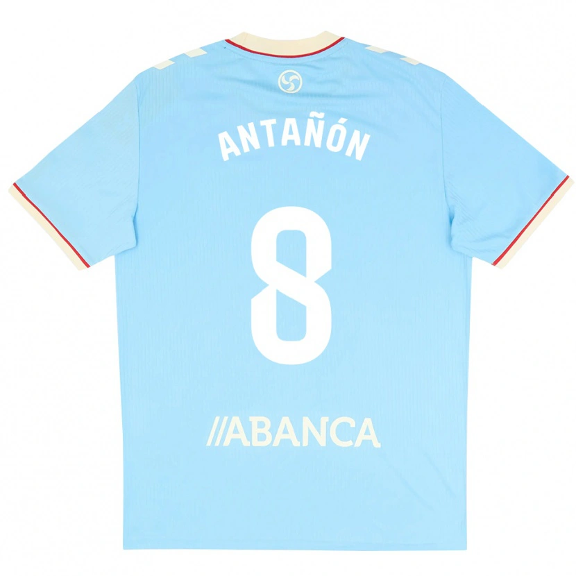 DanxenキッズAndrés Antañón#8スカイブルー 白 赤ホームシャツ2026/27ジャージーユニフォーム