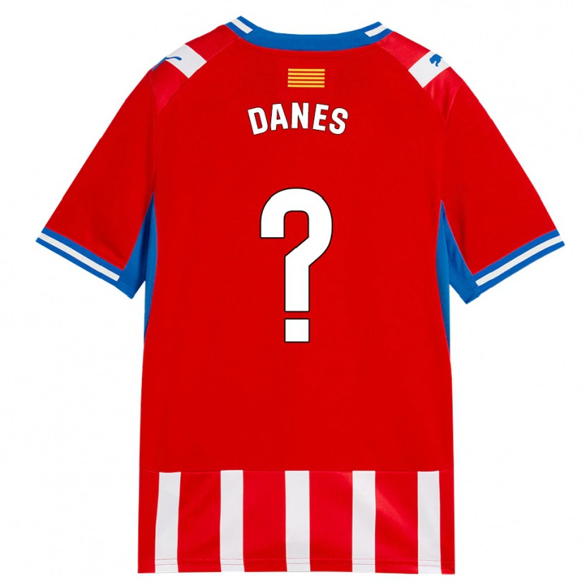 DanxenキッズJan Danés#0赤白スカイブルーホームシャツ2026/27ジャージーユニフォーム