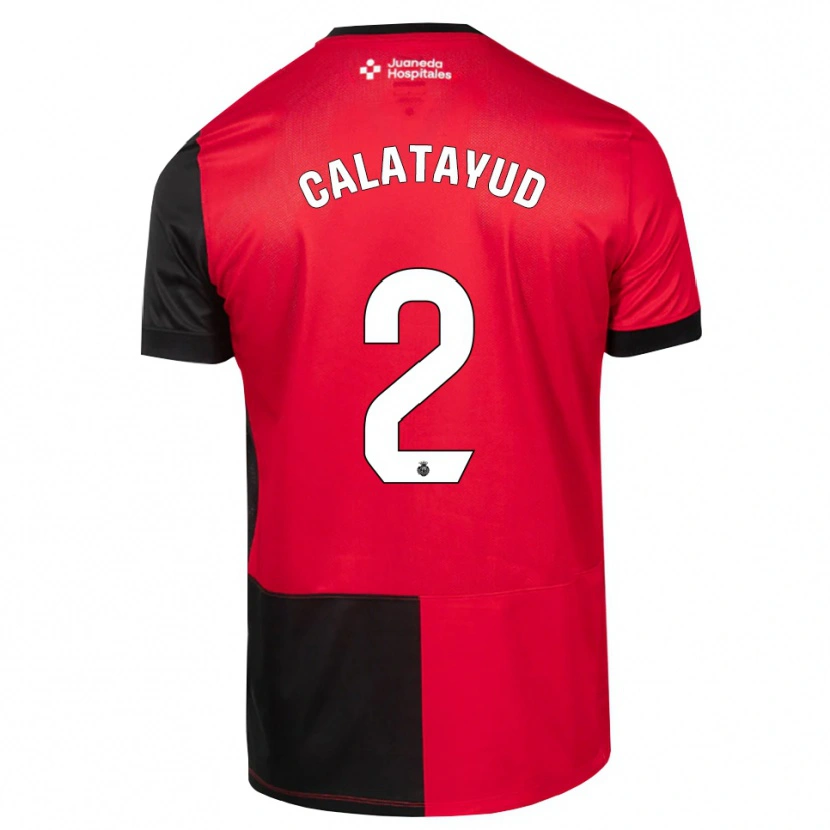 DanxenキッズMiguel Calatayud#2黒赤白ホームシャツ2026/27ジャージーユニフォーム