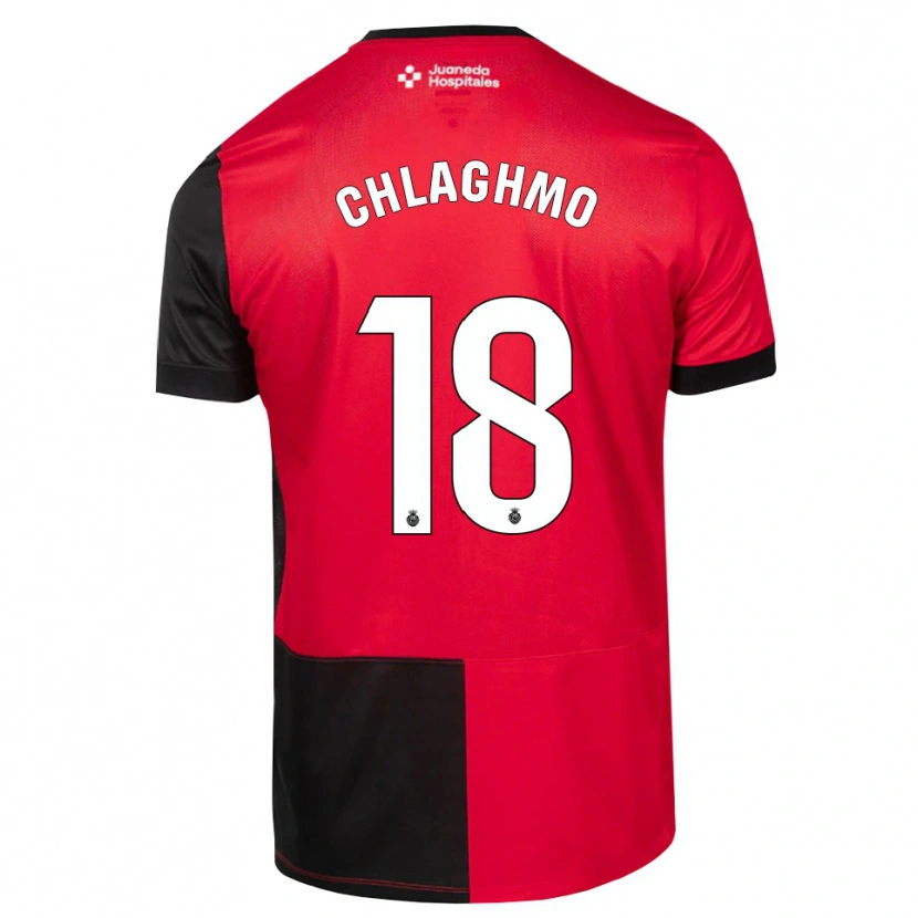 DanxenキッズSaifdine Chlaghmo#18黒赤白ホームシャツ2026/27ジャージーユニフォーム