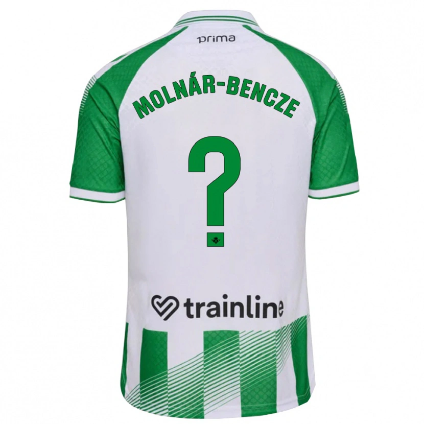 DanxenキッズZsombor Molnár-Bencze#0ライトグリーン 黒 白ホームシャツ2026/27ジャージーユニフォーム