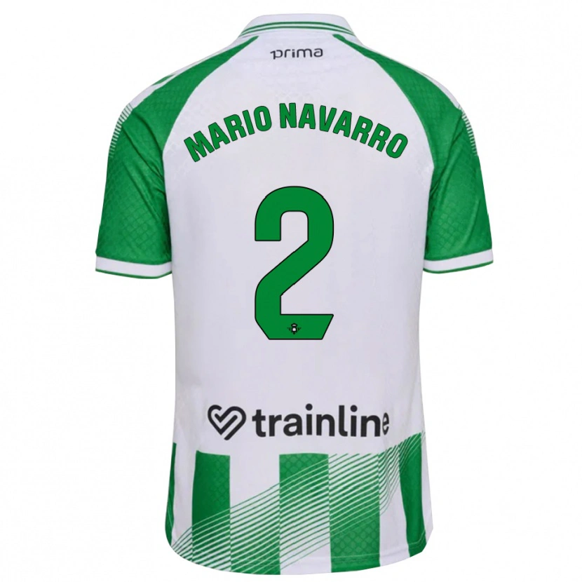 DanxenキッズMario Navarro#2ライトグリーン 黒 白ホームシャツ2026/27ジャージーユニフォーム
