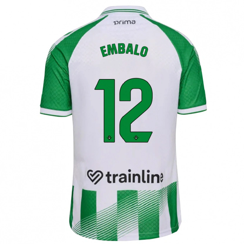 DanxenキッズFabián Embalo#12ライトグリーン 黒 白ホームシャツ2026/27ジャージーユニフォーム