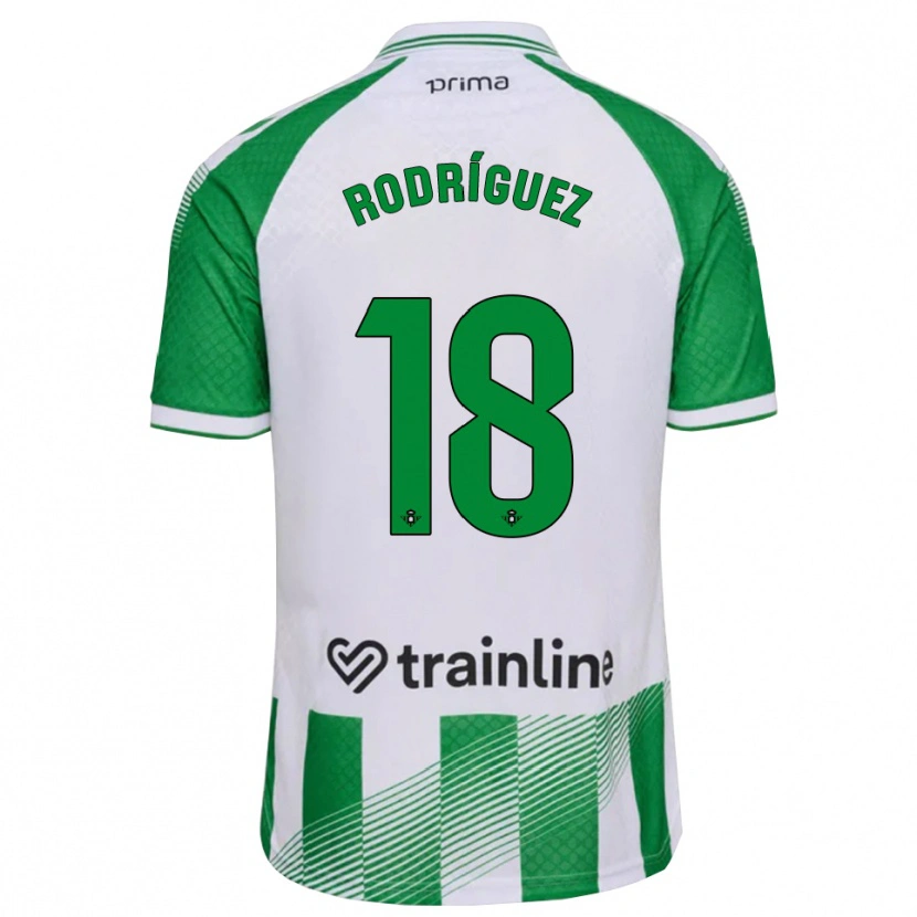 DanxenキッズJuan Rodríguez#18ライトグリーン 黒 白ホームシャツ2026/27ジャージーユニフォーム