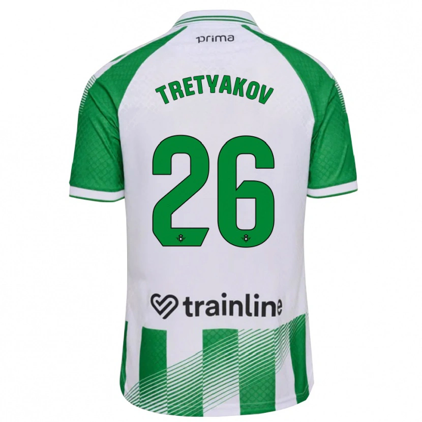 DanxenキッズIvan Tretyakov#26ライトグリーン 黒 白ホームシャツ2026/27ジャージーユニフォーム