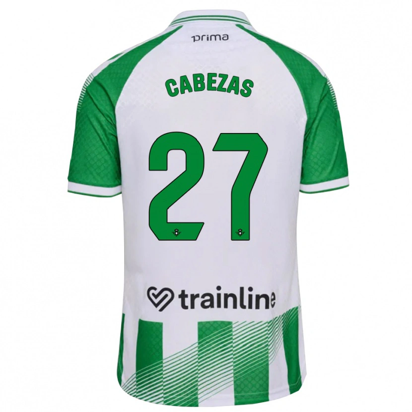 DanxenキッズÁngela Cabezas#27ライトグリーン 黒 白ホームシャツ2026/27ジャージーユニフォーム