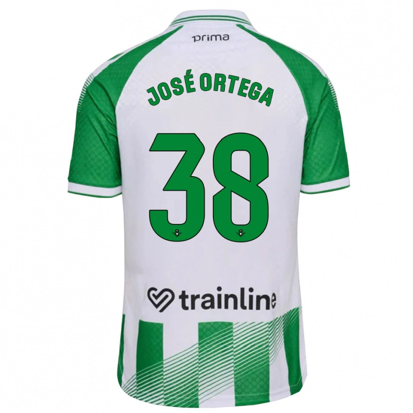 DanxenキッズJosé Ortega#38ライトグリーン 黒 白ホームシャツ2026/27ジャージーユニフォーム