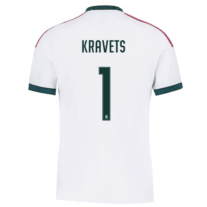 DanxenキッズDavid Kravets#1ダークグリーン 白 赤ホームシャツ2026/27ジャージーユニフォーム