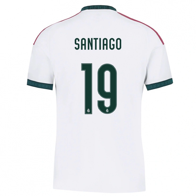 DanxenキッズAimar Santiago#19ダークグリーン 白 赤ホームシャツ2026/27ジャージーユニフォーム