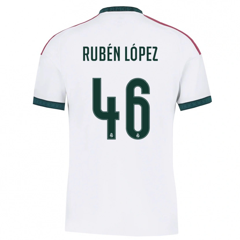 DanxenキッズRubén López#46ダークグリーン 白 赤ホームシャツ2026/27ジャージーユニフォーム