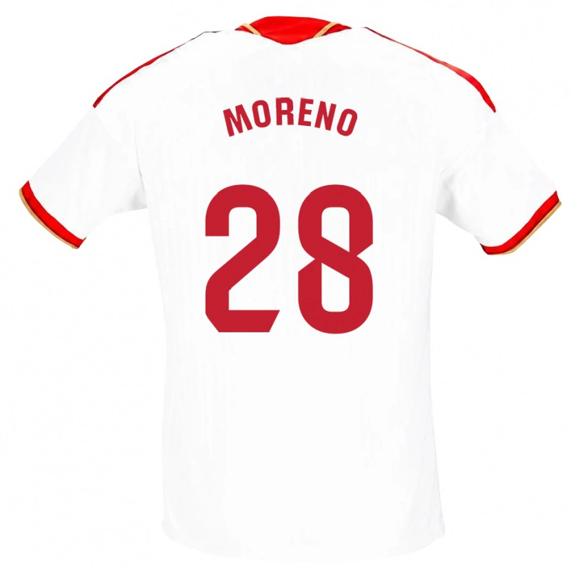 DanxenキッズFernando Moreno#28白 赤ホームシャツ2026/27ジャージーユニフォーム