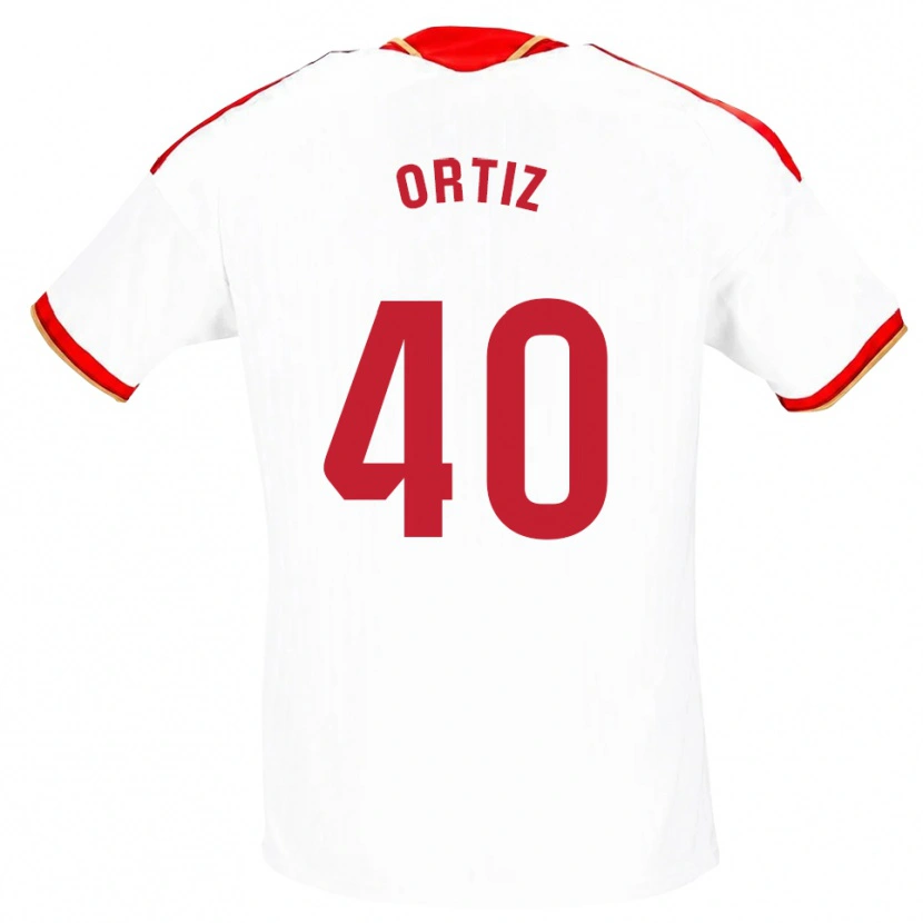 DanxenキッズHugo Ortiz#40白 赤ホームシャツ2026/27ジャージーユニフォーム