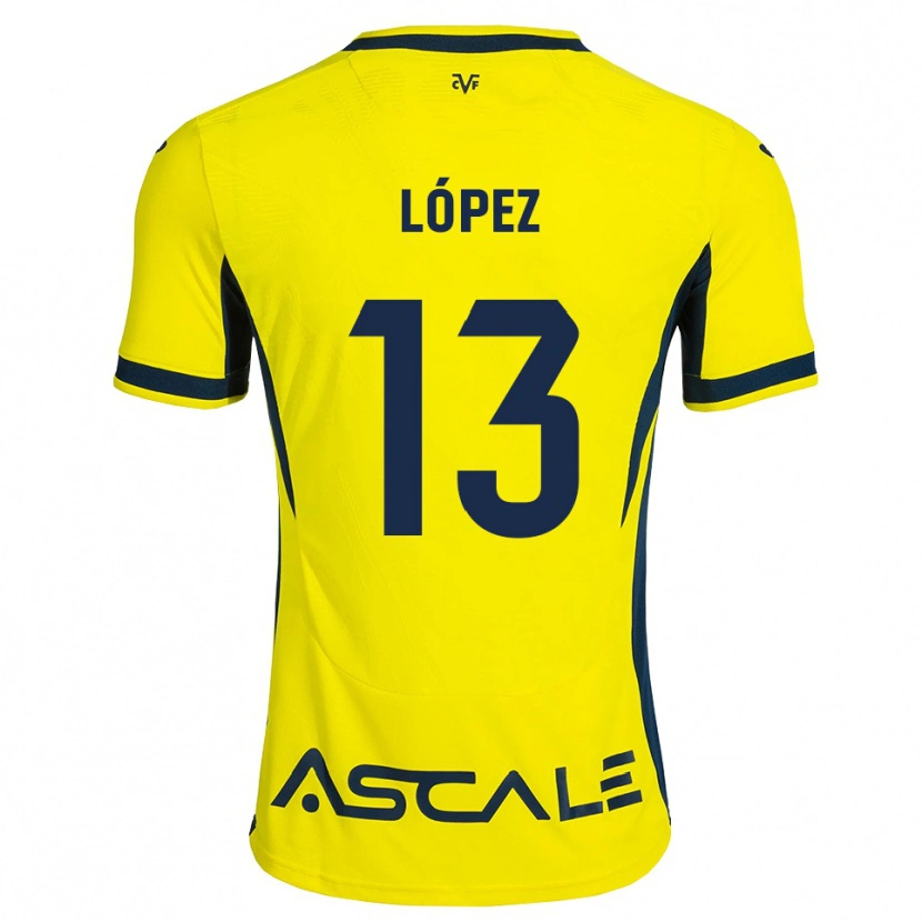 DanxenキッズCarlos López#13黄 赤ホームシャツ2026/27ジャージーユニフォーム