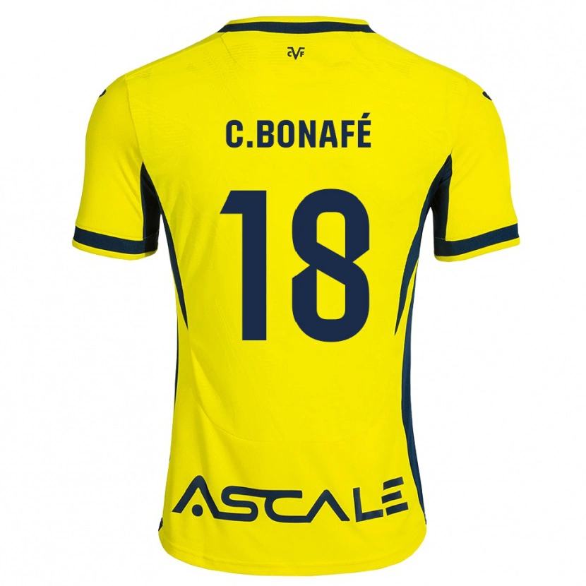 DanxenキッズCésar Bonafé#18黄 赤ホームシャツ2026/27ジャージーユニフォーム