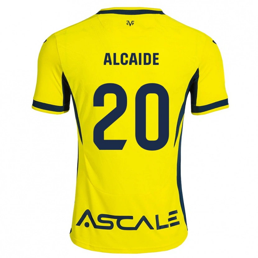 DanxenキッズÁlvaro Alcaide#20黄 赤ホームシャツ2026/27ジャージーユニフォーム