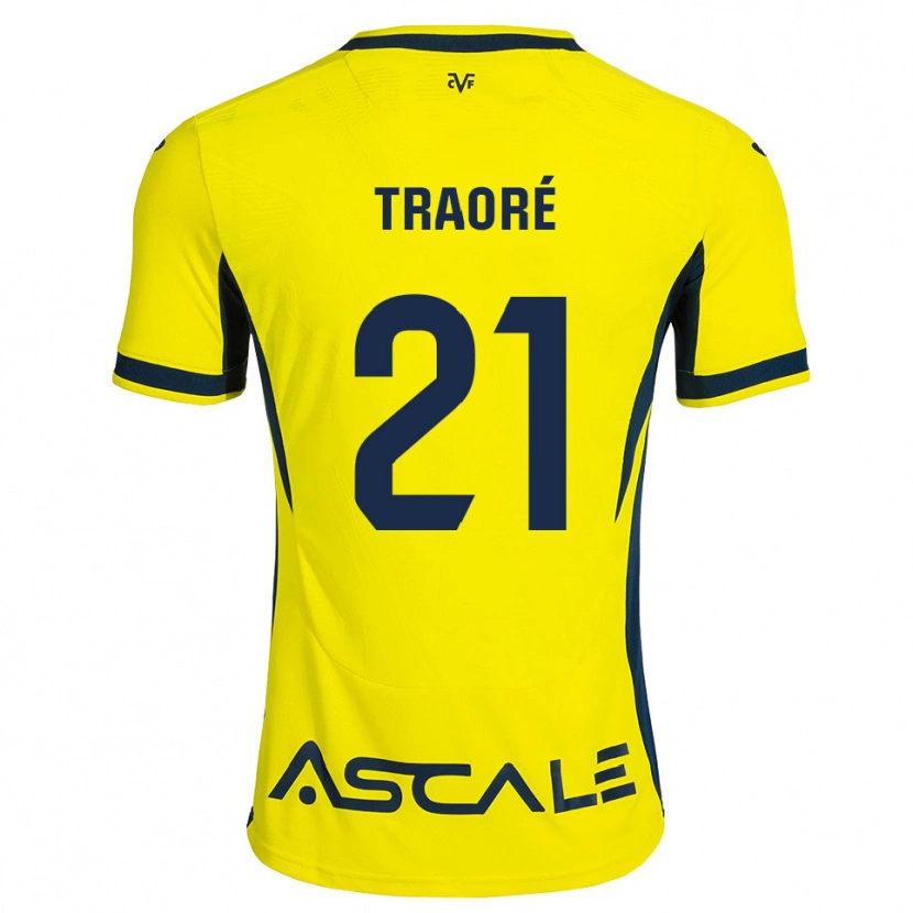 DanxenキッズMoussa Traoré#21黄 赤ホームシャツ2026/27ジャージーユニフォーム