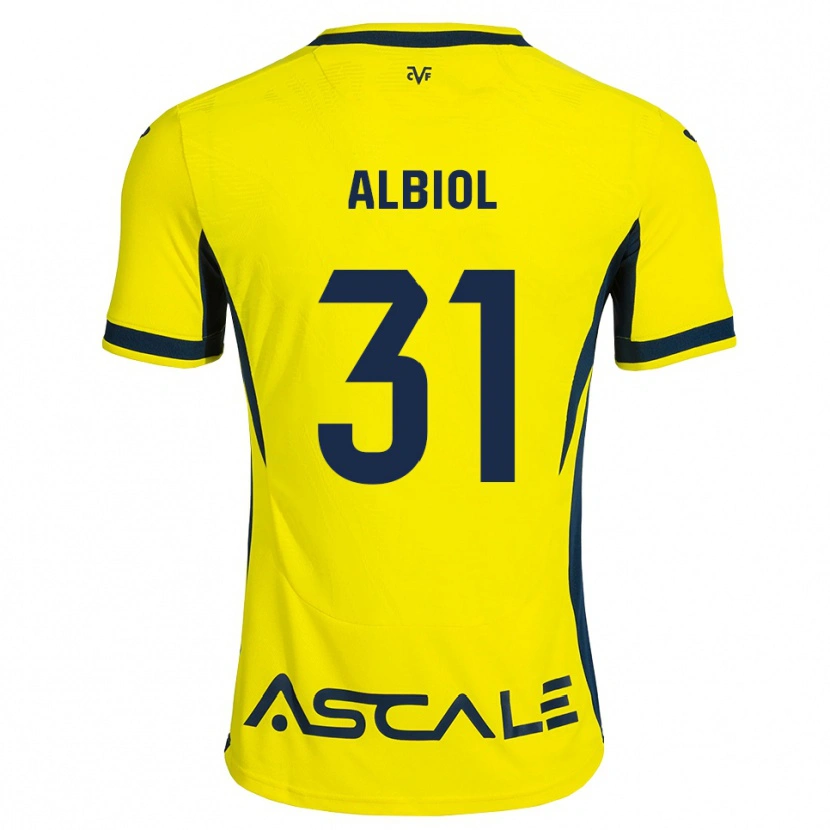 DanxenキッズThiago Albiol#31黄 赤ホームシャツ2026/27ジャージーユニフォーム