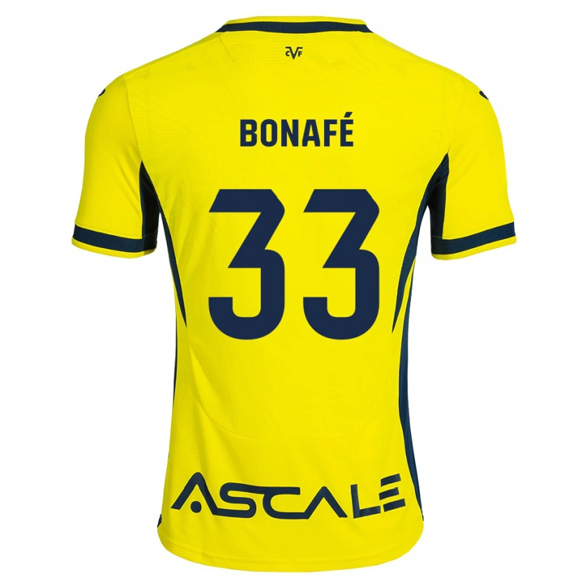 DanxenキッズCésar Bonafé#33黄 赤ホームシャツ2026/27ジャージーユニフォーム