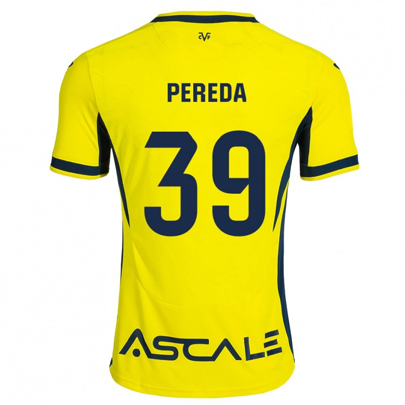 DanxenキッズPablo Pereda#39黄 赤ホームシャツ2026/27ジャージーユニフォーム