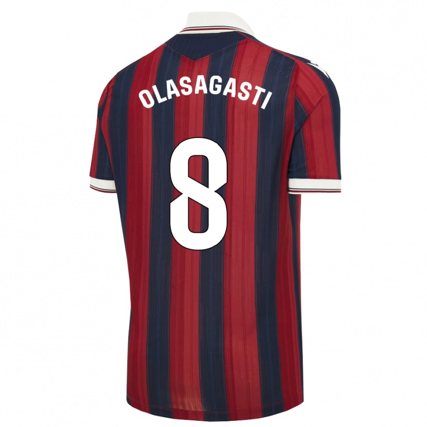 DanxenキッズJon Ander Olasagasti#8ミッドナイトブルー 赤ホームシャツ2026/27ジャージーユニフォーム