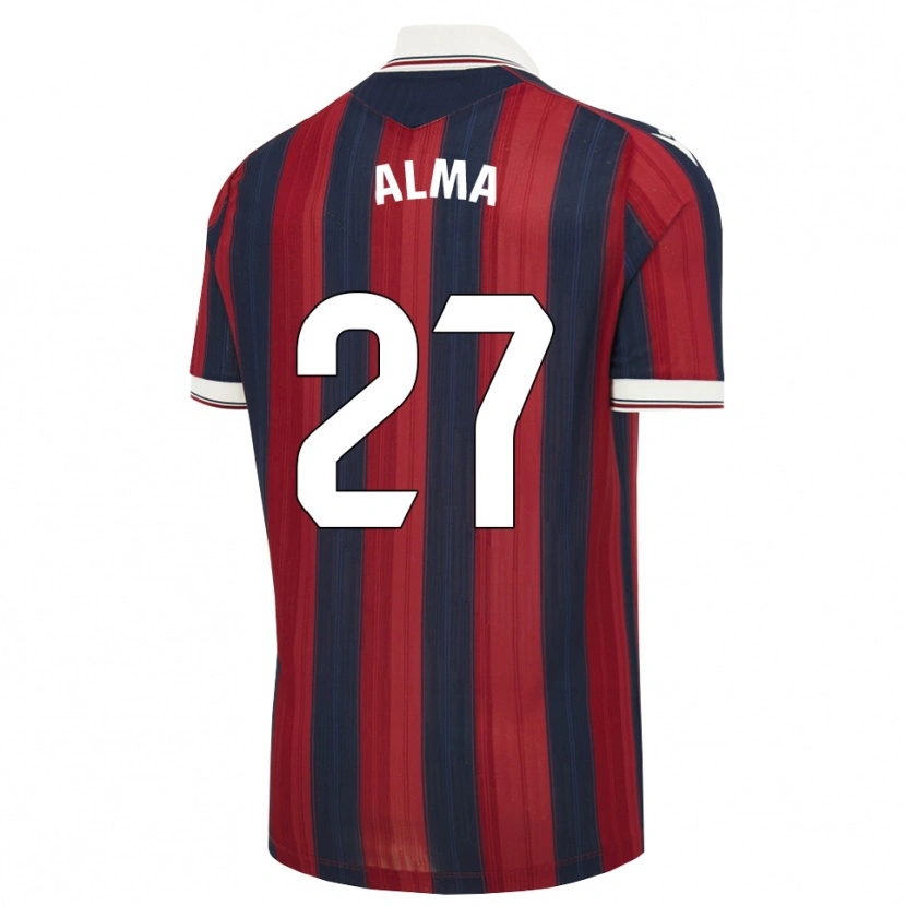 DanxenキッズAlma Velasco#27ミッドナイトブルー 赤ホームシャツ2026/27ジャージーユニフォーム
