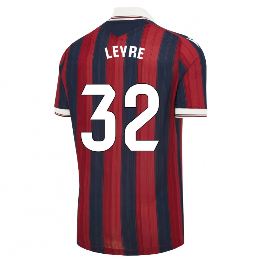 DanxenキッズLeyre Secades#32ミッドナイトブルー 赤ホームシャツ2026/27ジャージーユニフォーム