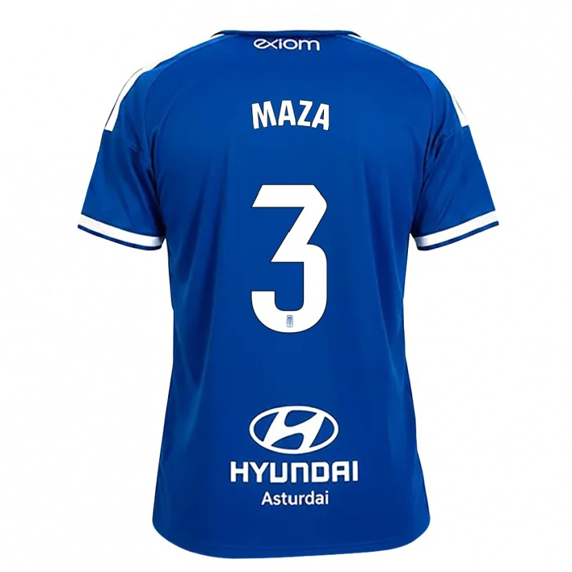 DanxenキッズÓscar Maza#3ミディアムブルー 白ホームシャツ2026/27ジャージーユニフォーム