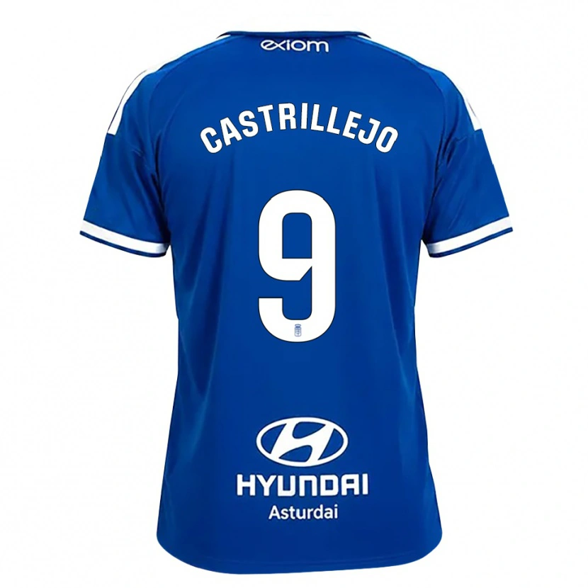 DanxenキッズGuillermo Castrillejo#9ミディアムブルー 白ホームシャツ2026/27ジャージーユニフォーム