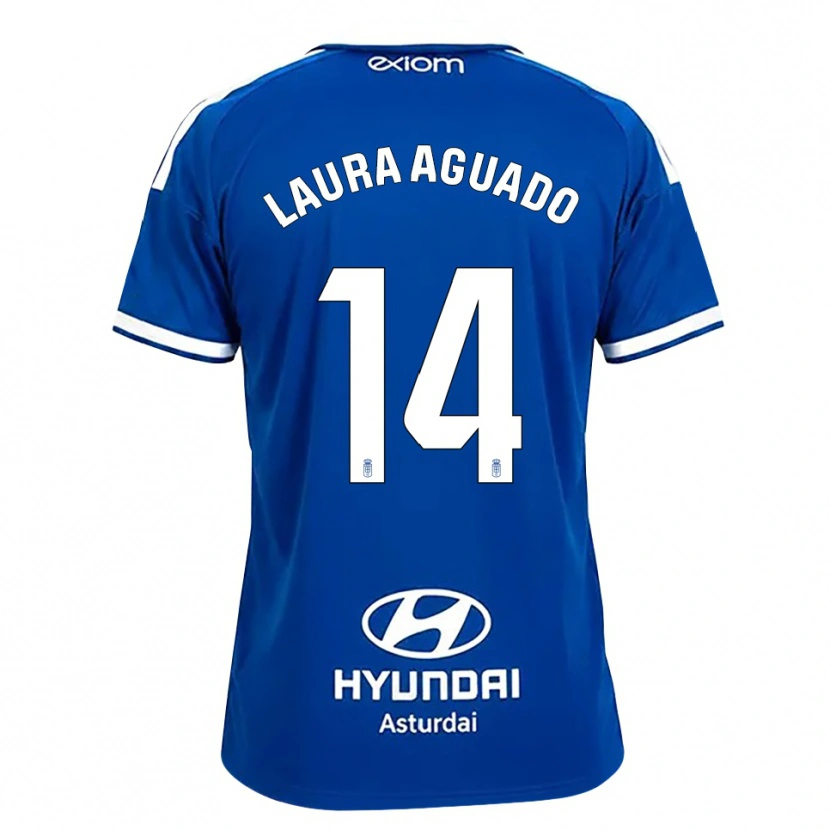 DanxenキッズLaura Aguado#14ミディアムブルー 白ホームシャツ2026/27ジャージーユニフォーム