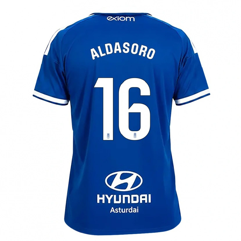 DanxenキッズAritz Aldasoro#16ミディアムブルー 白ホームシャツ2026/27ジャージーユニフォーム
