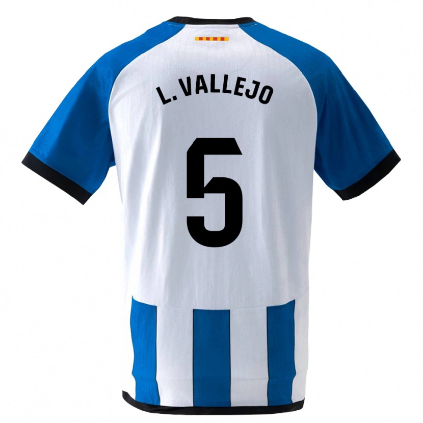 DanxenキッズLucía Vallejo Blázquez#5ロイヤルブルー 白ホームシャツ2026/27ジャージーユニフォーム