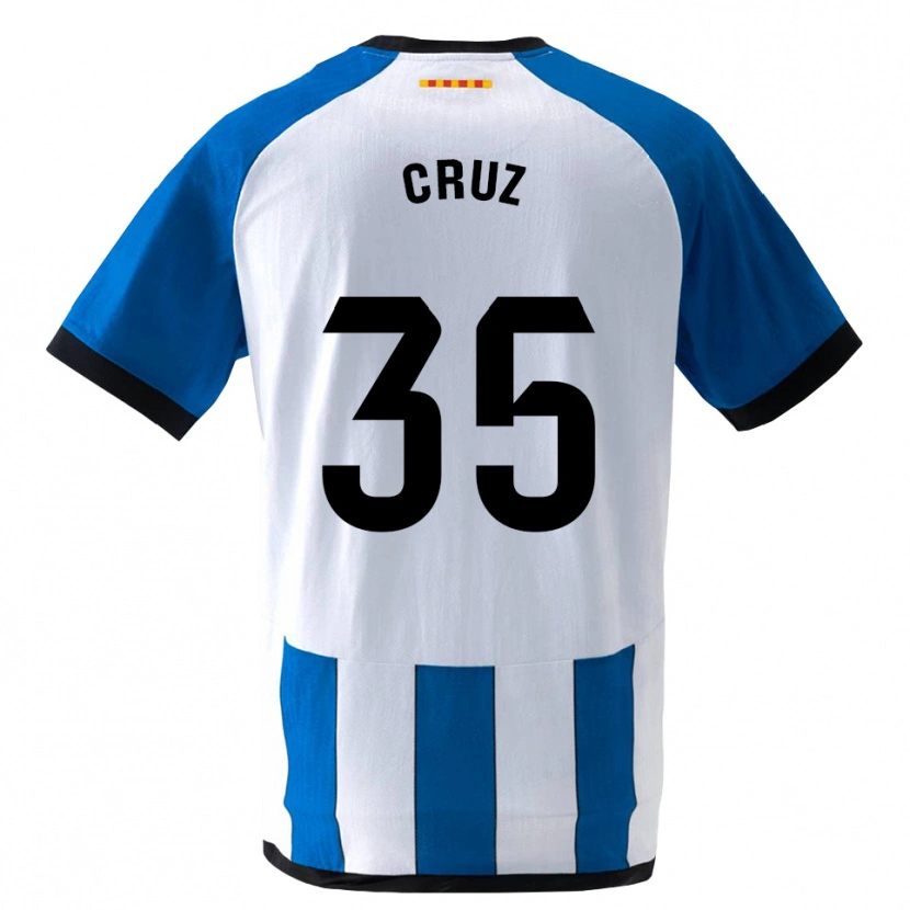 DanxenキッズDenis Cruz#35ロイヤルブルー 白ホームシャツ2026/27ジャージーユニフォーム