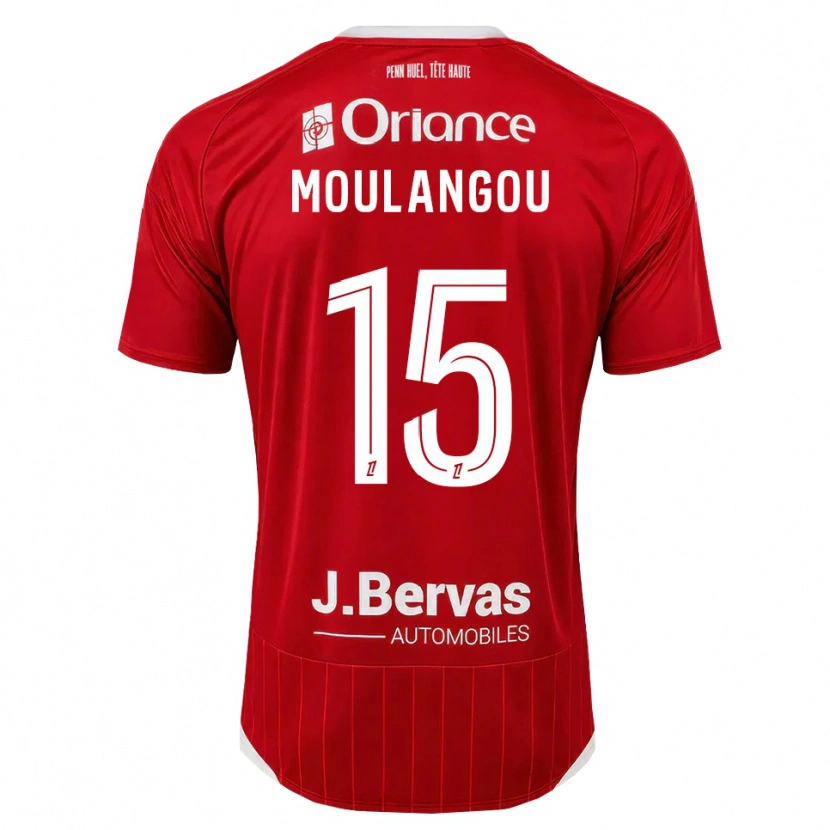 DanxenキッズKenan Moulangou#15白 赤ホームシャツ2026/27ジャージーユニフォーム