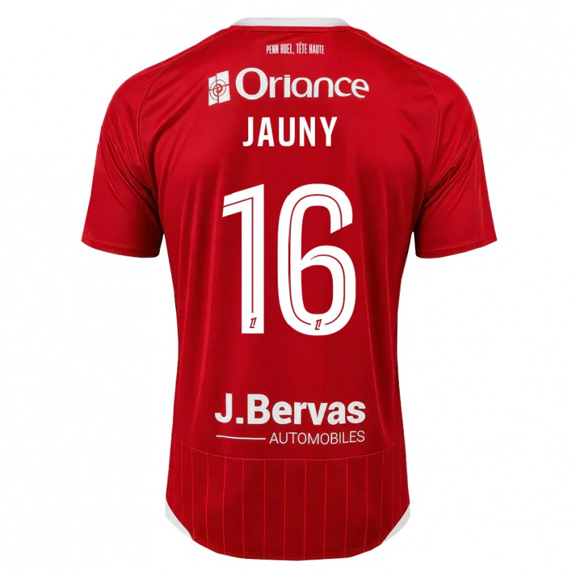DanxenキッズNoah Jauny#16白 赤ホームシャツ2026/27ジャージーユニフォーム