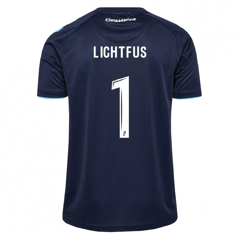 DanxenキッズLisa Lichtfus#1コーンフラワーブルー ミッドナイトブルーホームシャツ2026/27ジャージーユニフォーム