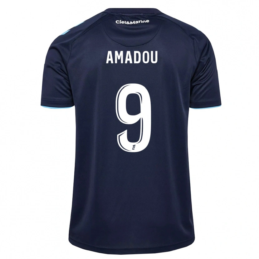 DanxenキッズMansour Amadou#9コーンフラワーブルー ミッドナイトブルーホームシャツ2026/27ジャージーユニフォーム