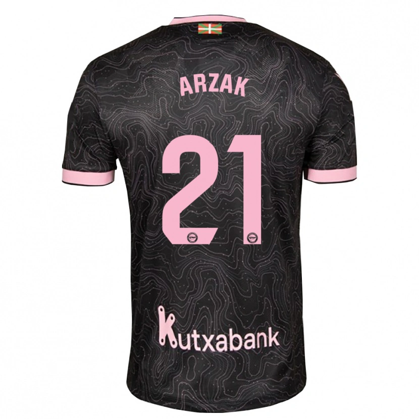 DanxenキッズAndoni Arzak#21黒 ピンクアウェイシャツ2026/27ジャージーユニフォーム