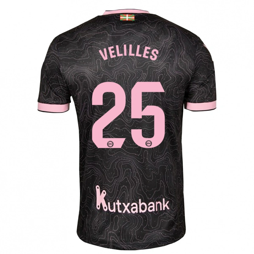 DanxenキッズLuis Velilles#25黒 ピンクアウェイシャツ2026/27ジャージーユニフォーム